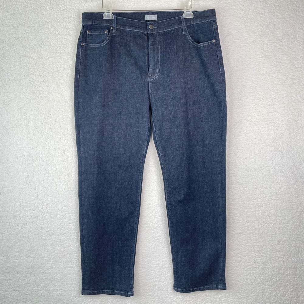 Ash & Erie Essential Jeans Mens 38x29 Dark Indigo Blue Tailored Fit Denim Pants